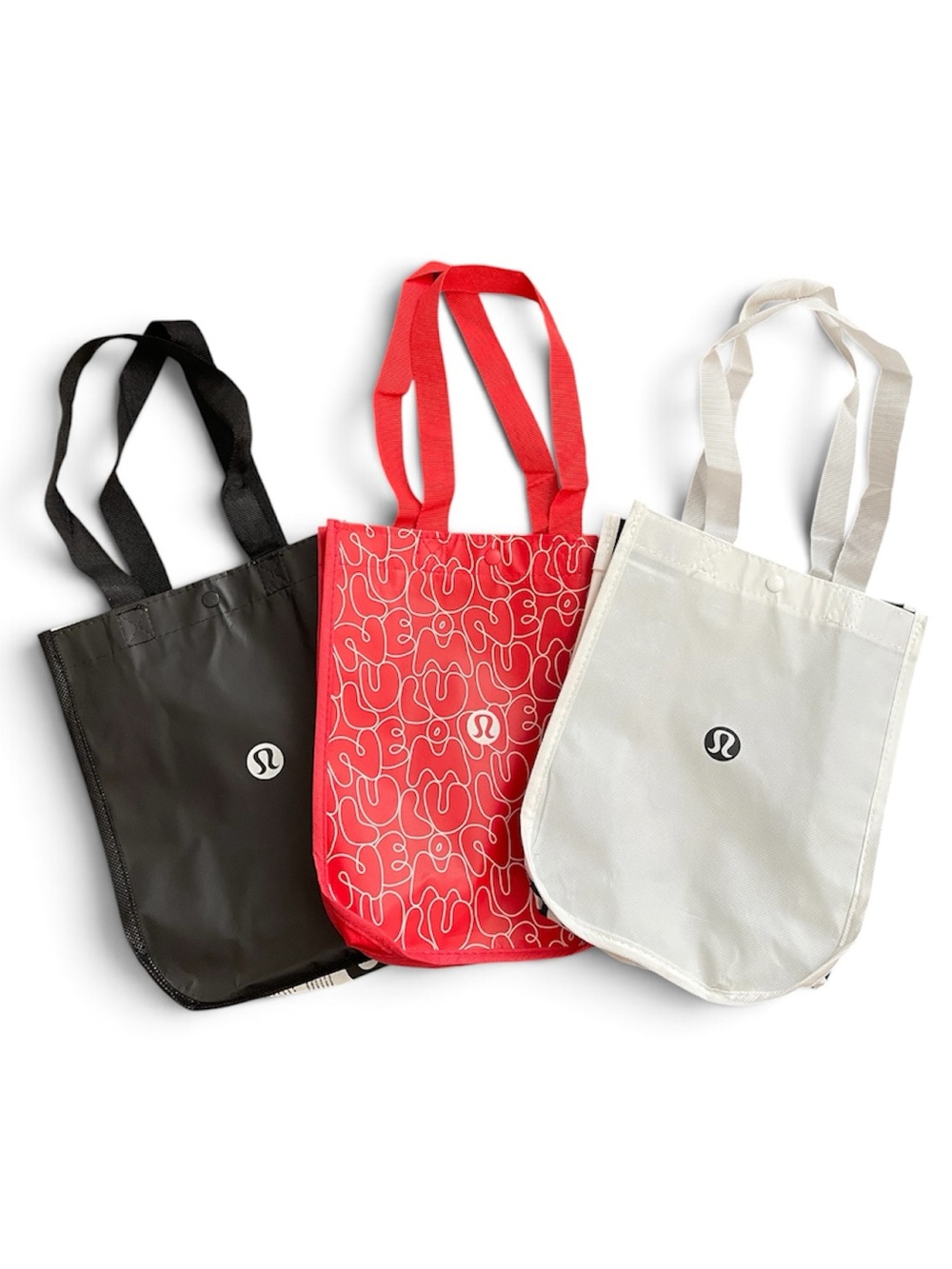3 Lululemon Reusable Small Shopping Tote Bags